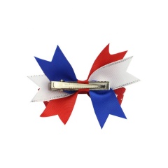 Children's national day independence day popular clip in curly hair extension hair bow alligator clips hair clip baby