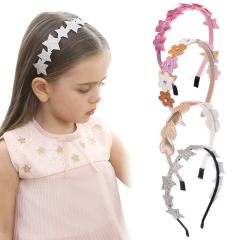 2020 new arrival fancy cute children glitter stars hairbands for girls kids