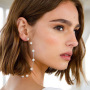 New arrive beads hanging round big baroque jewellery big pearl hoop earrings New arrive beads hanging round big baroque jewellery big pearl hoop earrings