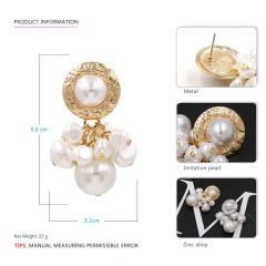 custom amazon fashion girls korean gold and earring pearl for women