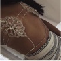 2020 New fashion geometric diamond   bikini crystal rhinestone sexy chest chain tide body chain bra jewelry
