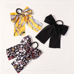 2020 summer fashion girls elastic long ribbon bowknot hair bands for women