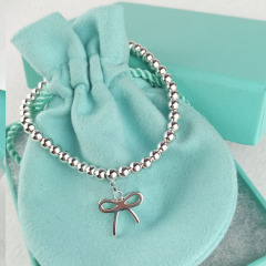 Free Sample Ladies Fashion Bow Knot Charm Sterling Silver Bead Bracelet Free Sample Ladies Fashion Bow Knot Charm Sterling Silver Bead Bracelet