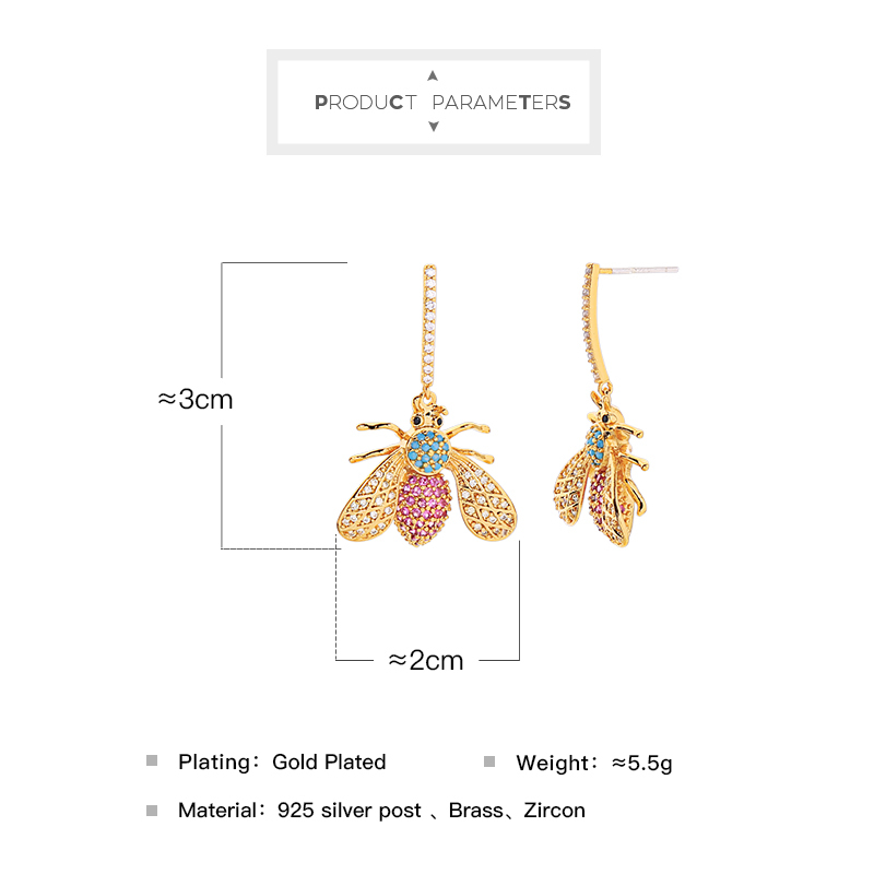 Gift Drop Jewelry Silver For Women Girls Gold Butterfly Earrings