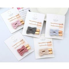 Children's hair accessories star pattern rhinestone bow hair clip hairpin suit