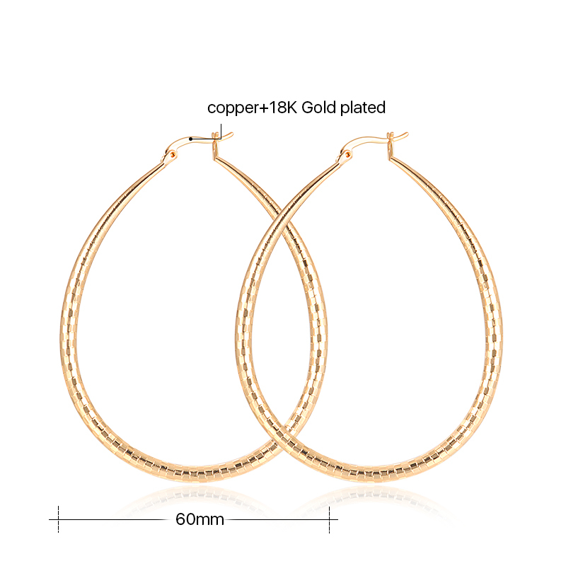 Wholesale fashion women texture big long drip plating 18k gold drop earring Wholesale fashion women texture big long drip plating 18k gold drop earring