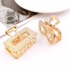 fashion bow heart shaped geometric metal hair claw for women