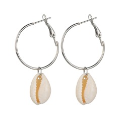 2019 American fashion jewelry for women gold round hoop conch sea shell earrings 2019 American fashion jewelry for women gold round hoop conch sea shell earrings