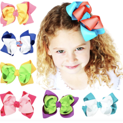2020 Wholesale angle beauty ribbon baby knot bow hairgrips girls accessories hair clips