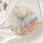 Spring and summer new thin organza yarn psychedelic color oversized hair scrunchies