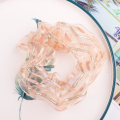 Fashion Wholesales custom Hair Accessories Hair Tie Elastic Strip Organza Hair Scrunchies