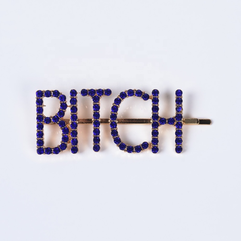 Korean hair grip pearl rhinestone hairpin colored letter hairpin with custom words Korean hair grip pearl rhinestone hairpin colored letter hairpin with custom words