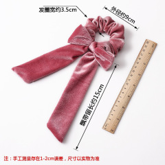 Solid Color Long Scrunchies Hair Accessories velvet Knotted Rubber Bands Ponytail Holder Hair Tie