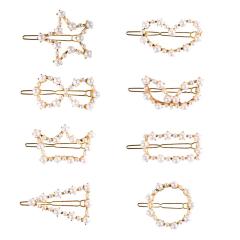 Women Geometric Shape wedding Metal Hair Accessories pear Hair pins