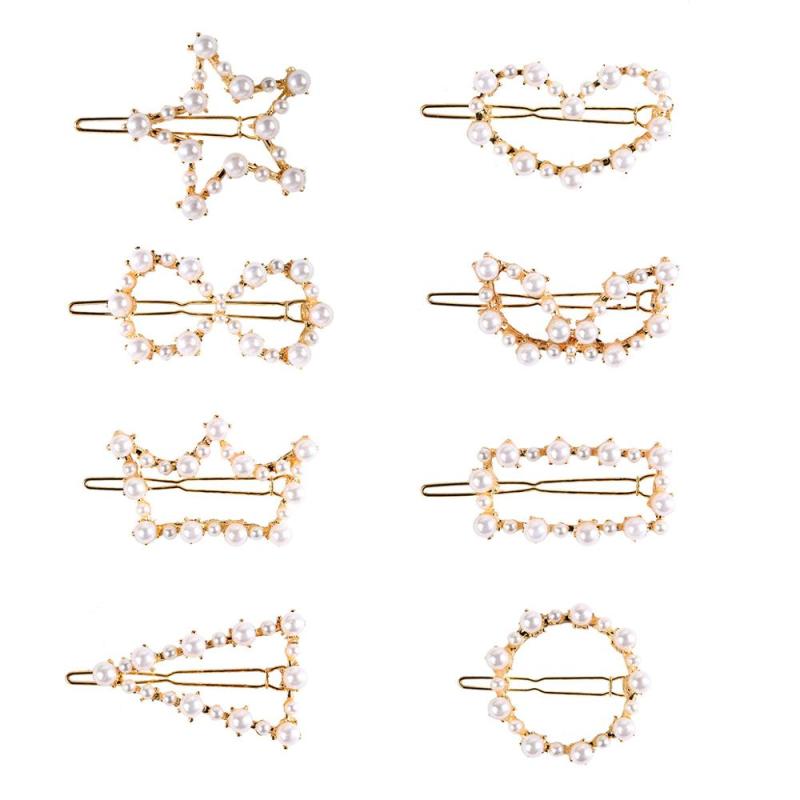 Women Geometric Shape wedding Metal Hair Accessories pear Hair pins