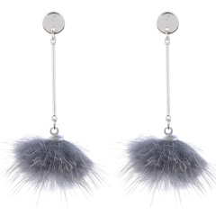 Women Korean Winter Pom pom Ball Faux Fur Ball Dangle Drop Earrings For Girls