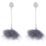 Women Korean Winter Pom pom Ball Faux Fur Ball Dangle Drop Earrings For Girls Women Korean Winter Pom pom Ball Faux Fur Ball Dangle Drop Earrings For Girls