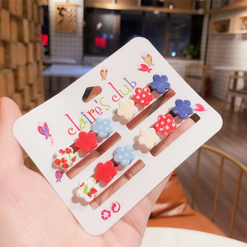 Wholesale 12pcs/set Small Size Cute Children Korea flower Kid mini Hair Claws Wholesale 12pcs/set Small Size Cute Children Korea flower Kid mini Hair Claws