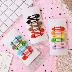 Fashion wholesale cute children muti color bb rainbow hair clips for girls