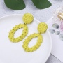 New hot sale cheap handmade oval hollow earrings jewelry indian gold plated earrings