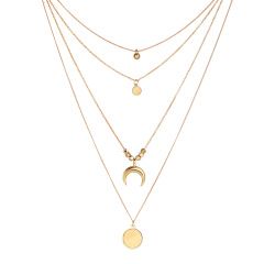 Cheap wish Amazon best seller fashion women three gold charm chocker multi layer necklace Cheap wish Amazon best seller fashion women three gold charm chocker multi layer necklace