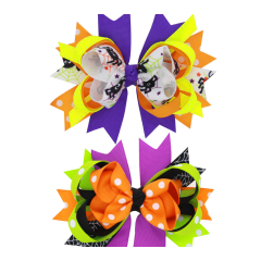 Halloween baby hair clips with bow knot for kids hairpin accessories Halloween baby hair clips with bow knot for kids hairpin accessories