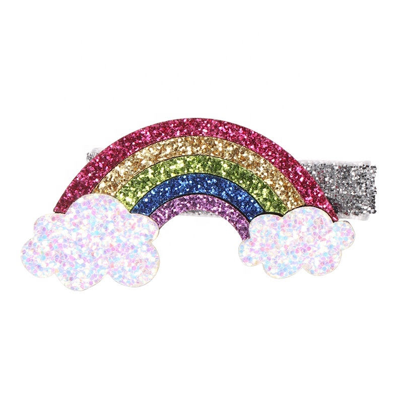 Unicorn background three styles star cloud loose sequin decorative hair claw clips