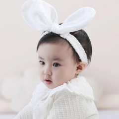 Adjustable elastic children  fabric personalized bow knot headbands