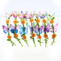Amazon hot sale beautiful children butterfly leaf hairband for girls kids