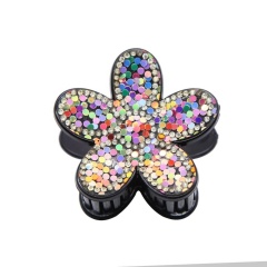 2020 Amazon fancy sequin diamond ornament middle plastic hair grab claw clips for women