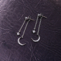 2019 Fashion diamond accessories women jewelry silver zircon sailor moon earings 2019 Fashion diamond accessories women jewelry silver zircon sailor moon earings