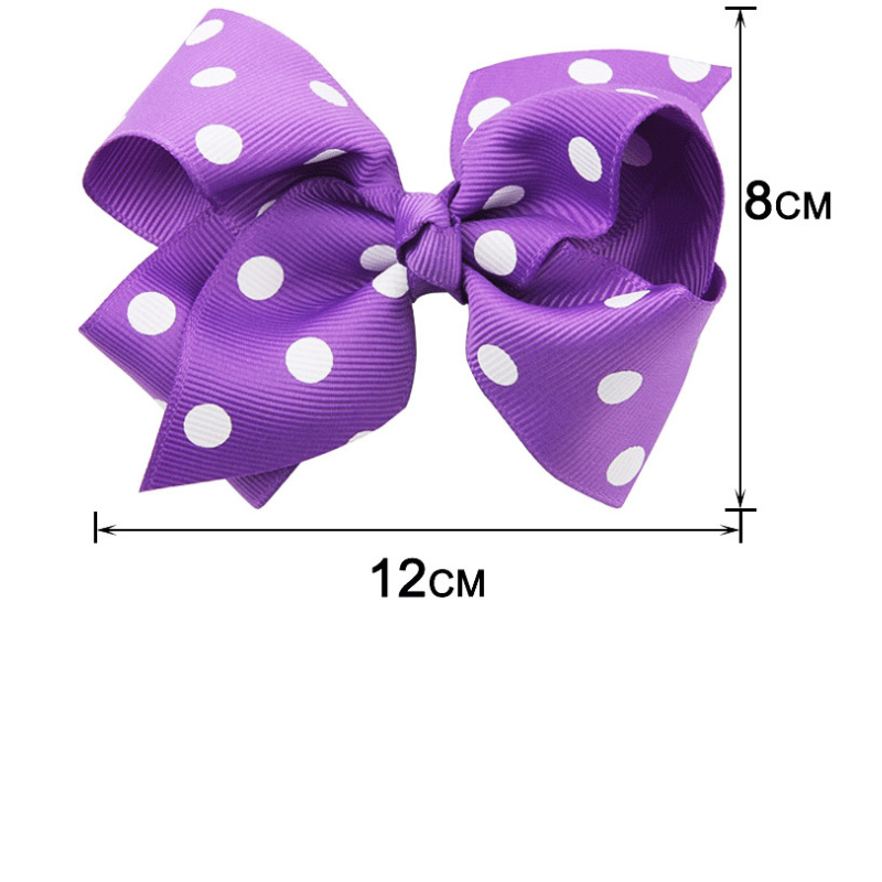 Trendy korean women baby girls classic dot pattern ribbon bow hair clip Trendy korean women baby girls classic dot pattern ribbon bow hair clip