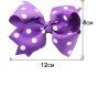 Trendy korean women baby girls classic dot pattern ribbon bow hair clip Trendy korean women baby girls classic dot pattern ribbon bow hair clip