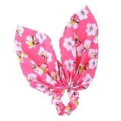 Printed Fabric Elastic Hair Bands Bowknot Hair Ties Ponytail Holder Scrunchies For Women