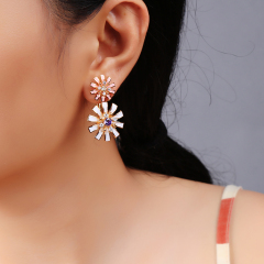 2019 Hot Sale ladies girls princess accessories jewelry flower stud earrings