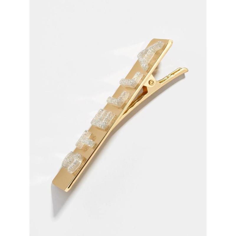2020 new design fashion custom wholesale letter acetate word hair clips for women