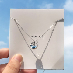 fashion korean ins valentine's day christmas gift925 sterling silver chain mermaid necklace