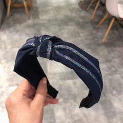2020 new Custom headband Fashion Trend Hawaii Hair band elastic Multicolor bling knot headbands for Women
