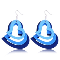 New design handmade wood hook heart love shape dangling tragus earrings jewelry New design handmade wood hook heart love shape dangling tragus earrings jewelry