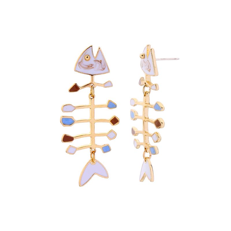 2019 China wholesales customized latest designs fish shaped earrings