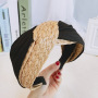 Wholesale tropical hair accessories straw raffia braided headbands Wholesale tropical hair accessories straw raffia braided headbands