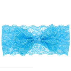 2020 Hot Fashion Multi Colored Bow Elastic Lace Hairband for Girls Hair Accessories