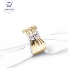 Customized wedding lady ring 18k colorless moissanite ring 14k gold