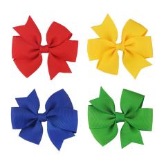 2020 summer wholesale colorful girls hair accessories butterfly kids bow hair clip