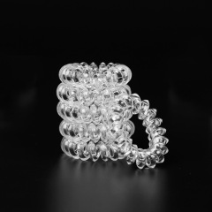 clear transparent white woman lady girls elastic ponytail accessory hair band wire clear transparent white woman lady girls elastic ponytail accessory hair band wire