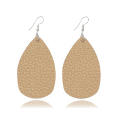 8pcs/set Amazon hot sale fashion jewelry girls teardrop-shaped leather earrings for women