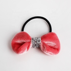 Corduroy bow comb hair rope children's korean fabric hair clips accessories for baby girl