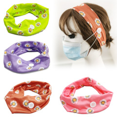 wholesale 2020 Amazon hot selling women elastic turba girls Sport nurse headbands with side buttons