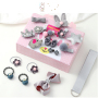 48pcs girls cartoon  bow hair clip hairpin hair band set with box