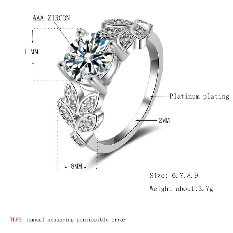 Newest Jewelry Shinny Round Cubic Ring Silver Plated Full Crystal Rings For Women Wedding Engagement Newest Jewelry Shinny Round Cubic Ring Silver Plated Full Crystal Rings For Women Wedding Engagement